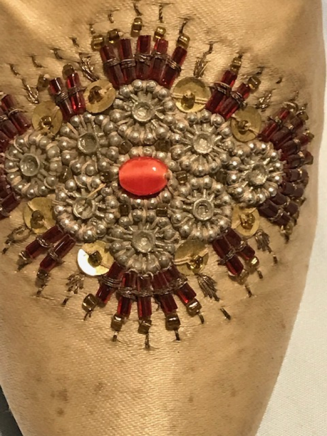 PENBE TOPUKLU TAŞ BONCUK İŞLİ KÖSELE GELİN TERLİK