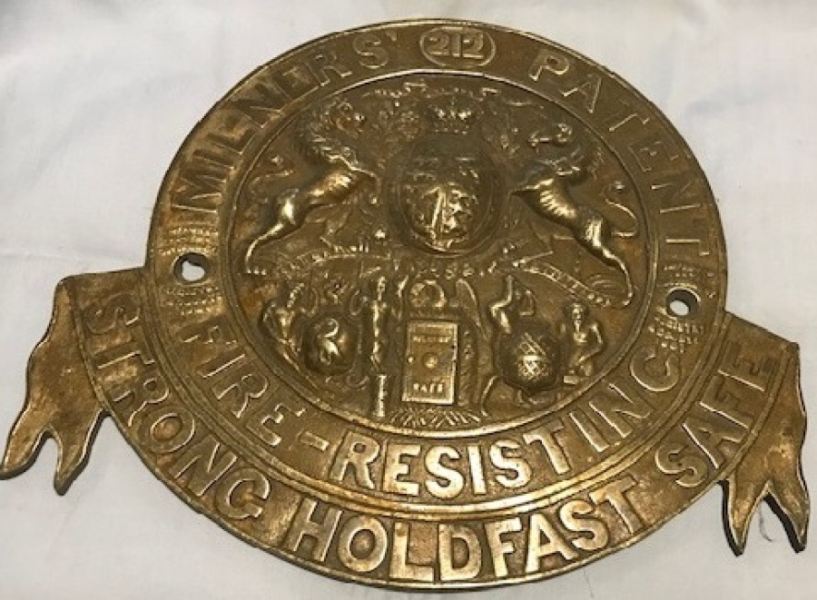 PİRİNC KASA ARMASI MILNERS 212 PATENT  FIRE RESİSTING STRONC HOLDFAST SAFE 