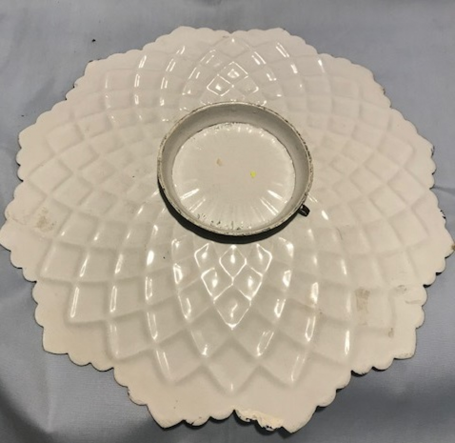 EMAYE ÜZERİ MİNE EL İŞLEMEMLİ DUVAR TABAGI 24 CM CAP 20502 Garaj antik