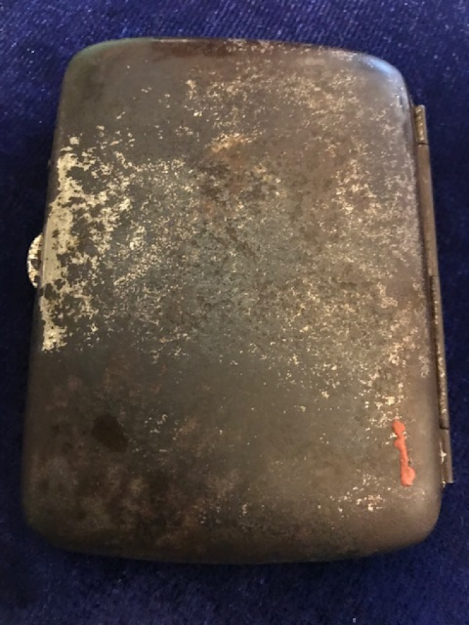 OSMANLI DÖNEMİ GALVANİZ KASA ÜZERİ AYASOFYA CAMİİ TEMALI ASKER İŞİ TÜTÜN CİGARA TABAKASI