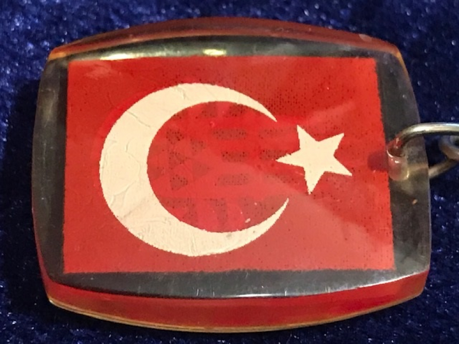 POLİ KARBON TÜRK BAYRAGI VE İSTANBUL SİMGESİ ŞEFFAF ANAHTARLIK