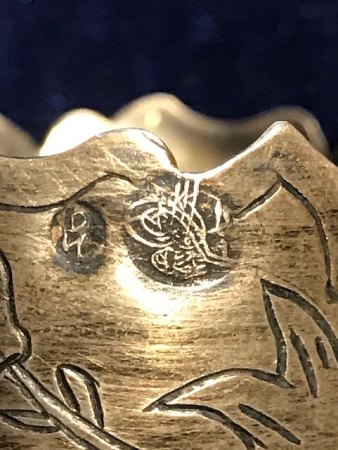 APDULHAMİT TURALI SAH DAMGALI GÜMÜŞ KALEM İŞÇİLİKLİ TEK ZARF