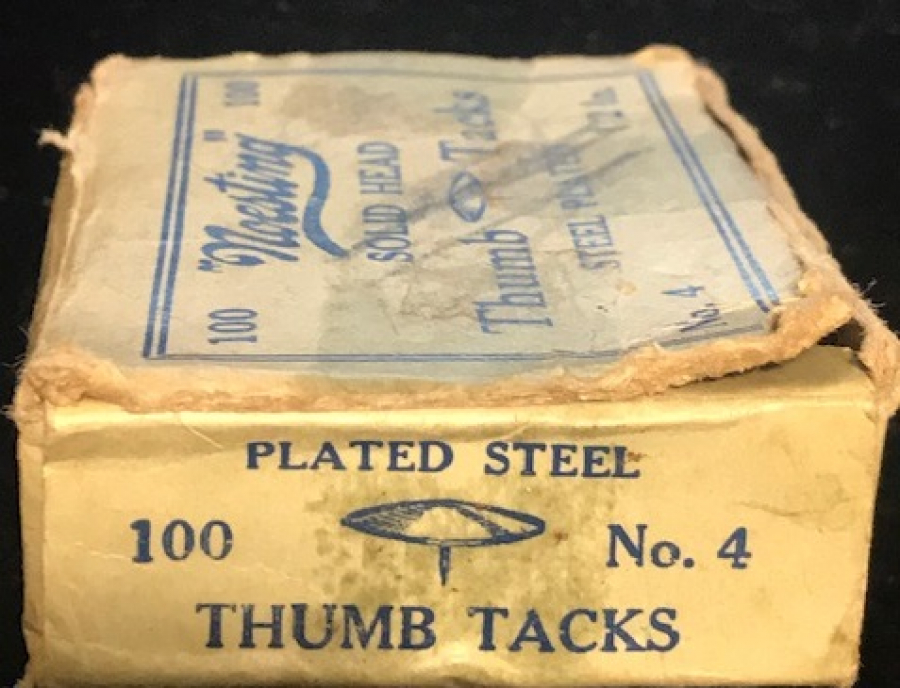 RAPTİYE SOLİD HEAD THUMB TACKS ENGLAND  KUTUSUNDA KULLANILMIŞ