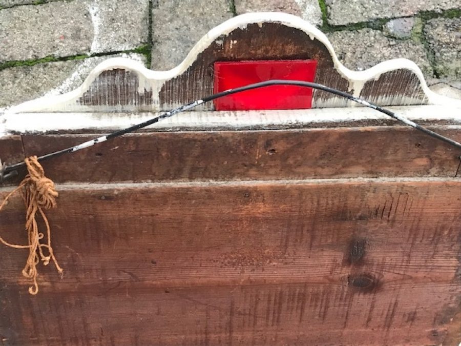 OSMANLI HİLALİAHMER AHŞAP MASİF CERCEVELİ AYNA  53 X 86 ÖLCÜLERİNDE