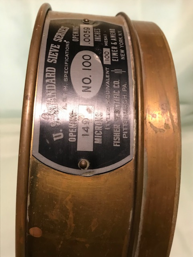 1950 WS TYLER NOS ŞİRKETİ ABD STANDART ELEK NO. 100 MİKRON 149 ALTIN ​​TEST ELEGİ