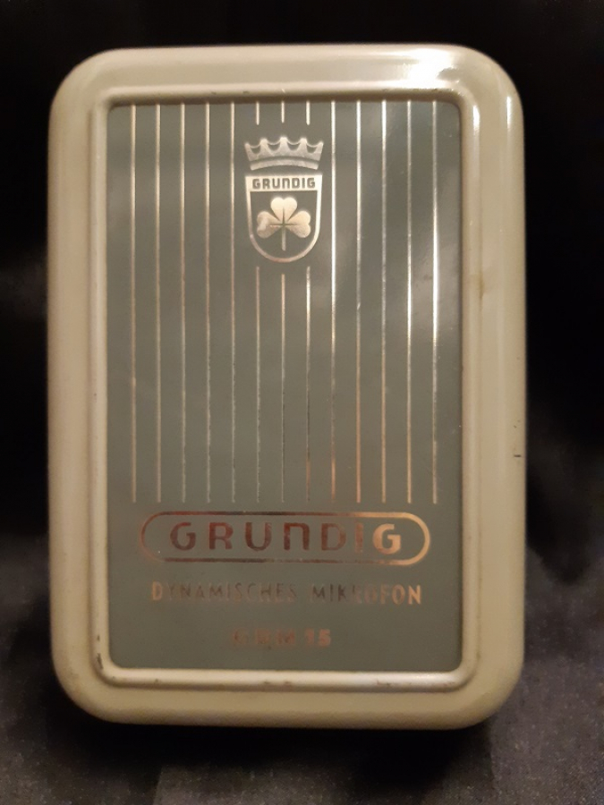 GRUNDIG DYNAMISCHES MIKROFON GDM 15 MADE W GERMANY KUTUSUNDA 