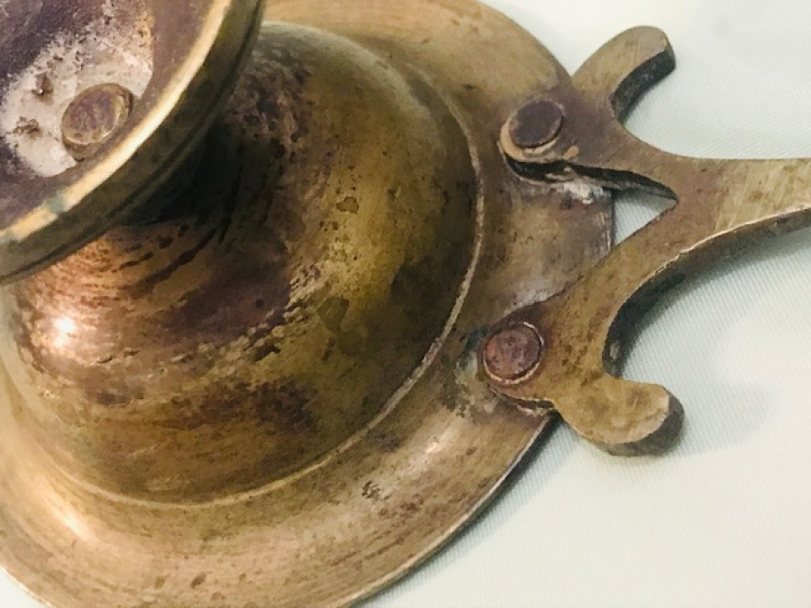 OSMANLI BRONZ KUPLU TAŞINANBİLİR  KÖZLÜK  