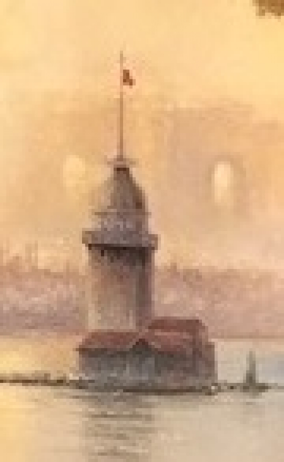 D.1944  O.2024 YAKUP HÜSEYİNZADE İMZALI İSTANBUL TUAL ÜZERİ YAGLI BOYA CALIŞMASI