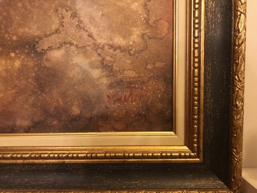 D.1944  O.2024 YAKUP HÜSEYİNZADE İMZALI İSTANBUL TUAL ÜZERİ YAGLI BOYA CALIŞMASI