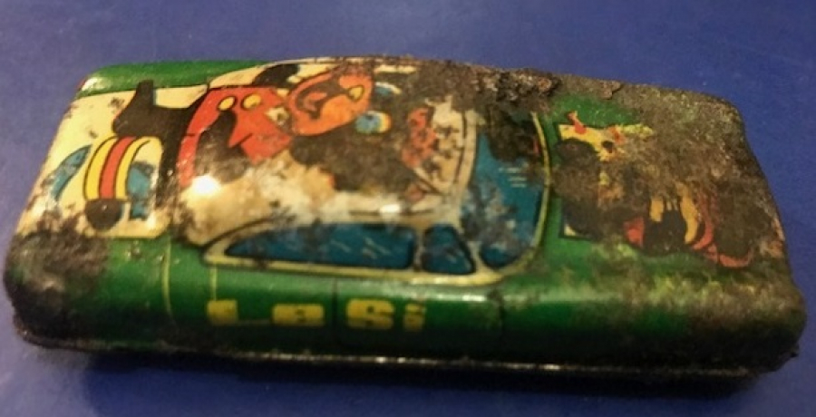 YERLİ LESİ TENEKE OYUNCAK UFAK BOY ARABA 