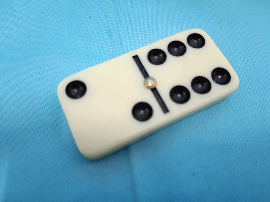 DOMİNO OYUN AHŞAP KUTUSUNDA TAM TAKIM KEMİKDEN YAPILMA 