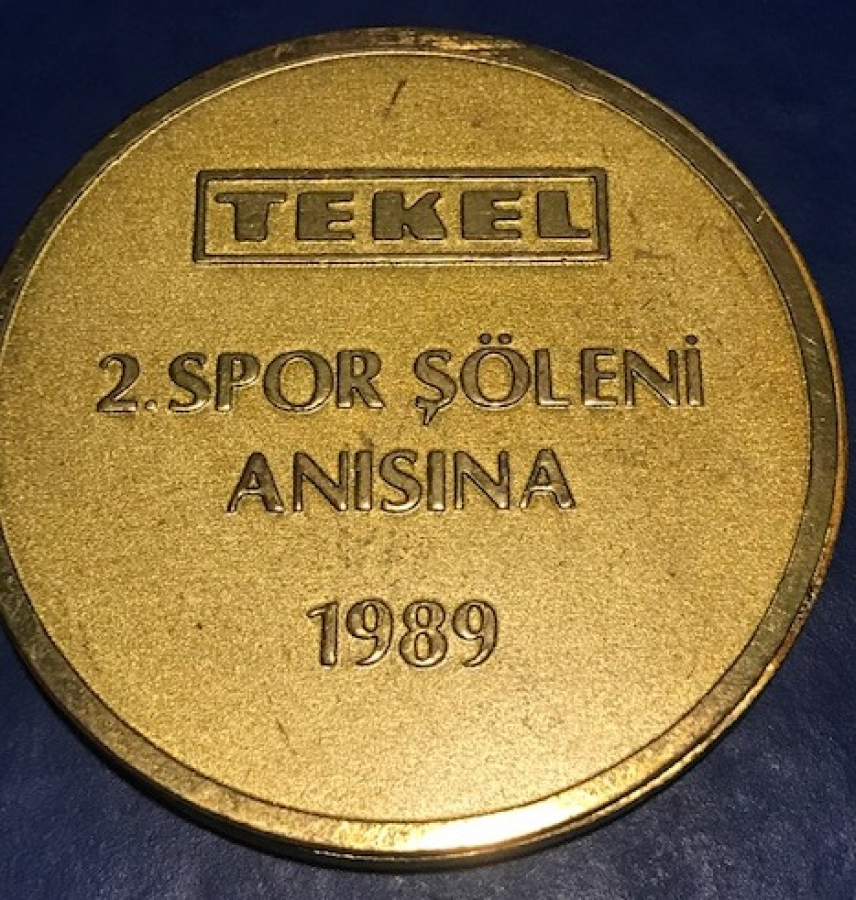 TEKEL 2.SPOR ŞÖLENİ ANISNA 1989  MADALYA CAP 5 CM 