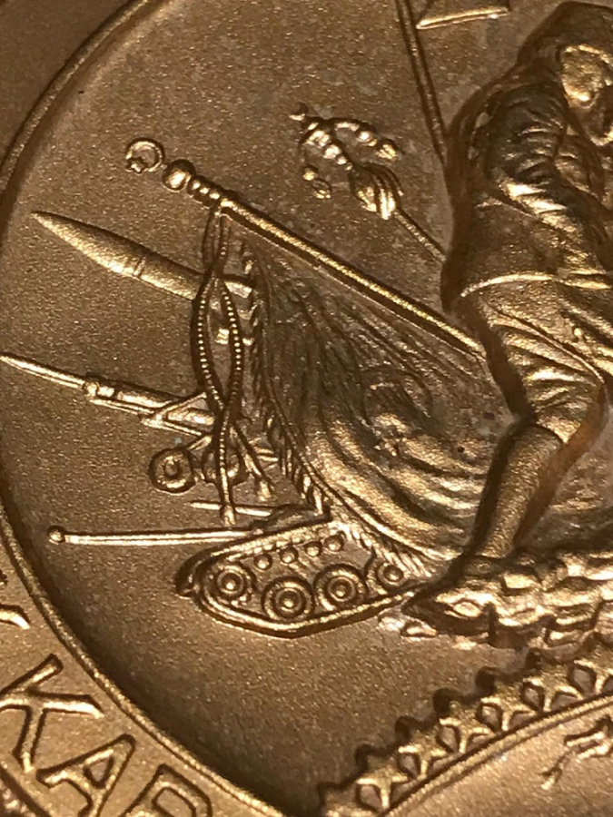 MUSTAFA KEMAL ATATÜRK GÖRSELLİ TÜRK KARA KÜVVETLERİ KOMUTANLIGI M.Ö 209 ALTIN KAPLAMA MADALYA