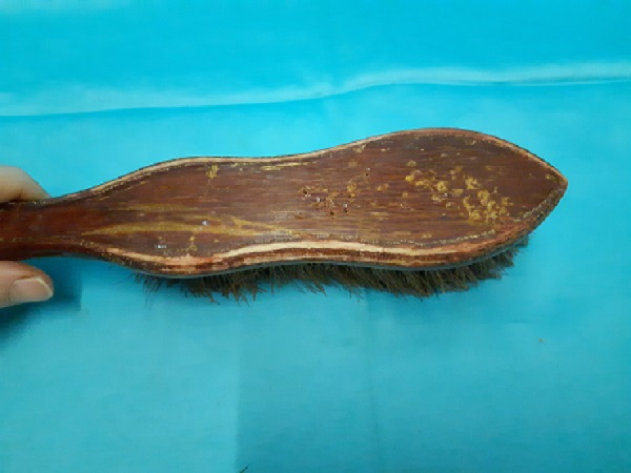 BÜYÜK BOY AHŞAP PORSUK KILINDAN YAPILMIŞ  ELBİSE ÜZERİ TEMİZLEME TOZ FIRÇASI 