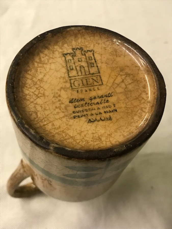 GIEN FRANCE EL YAPIM  KULPLU SERAMİK YAGLIK