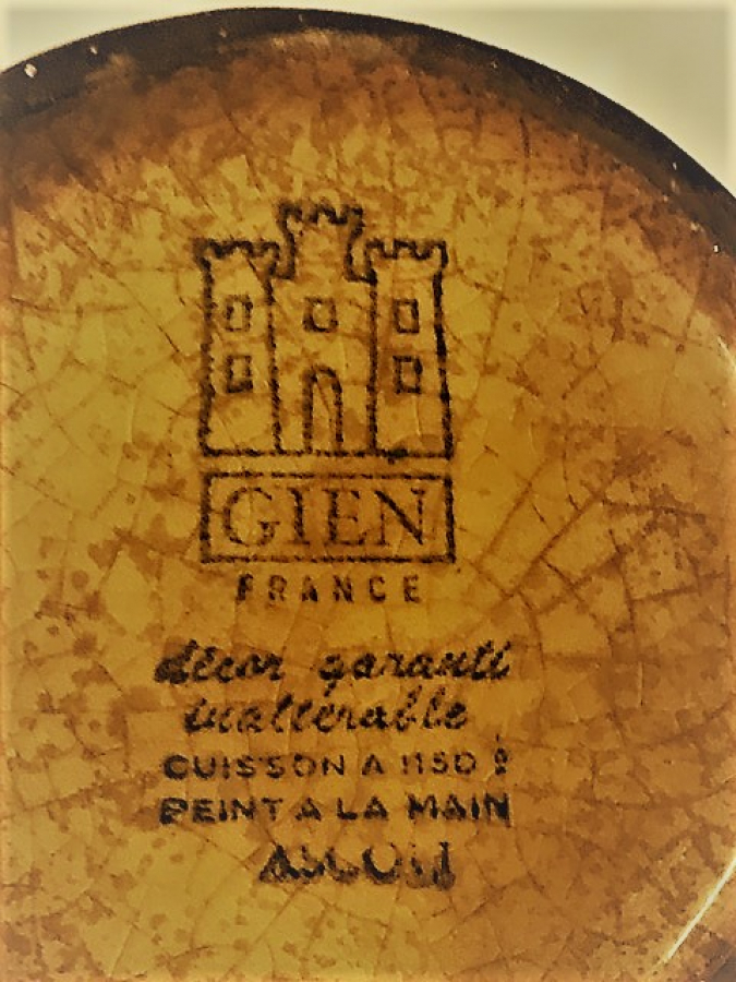 GIEN FRANCE EL YAPIM  KULPLU SERAMİK YAGLIK