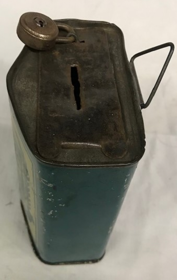 1950 OR AHAYİM İSTANBUL BALAT MUSEVİ HASTANESİ BAGIŞ TEBERRU KUMBARA TENEKE ANAHTARLI