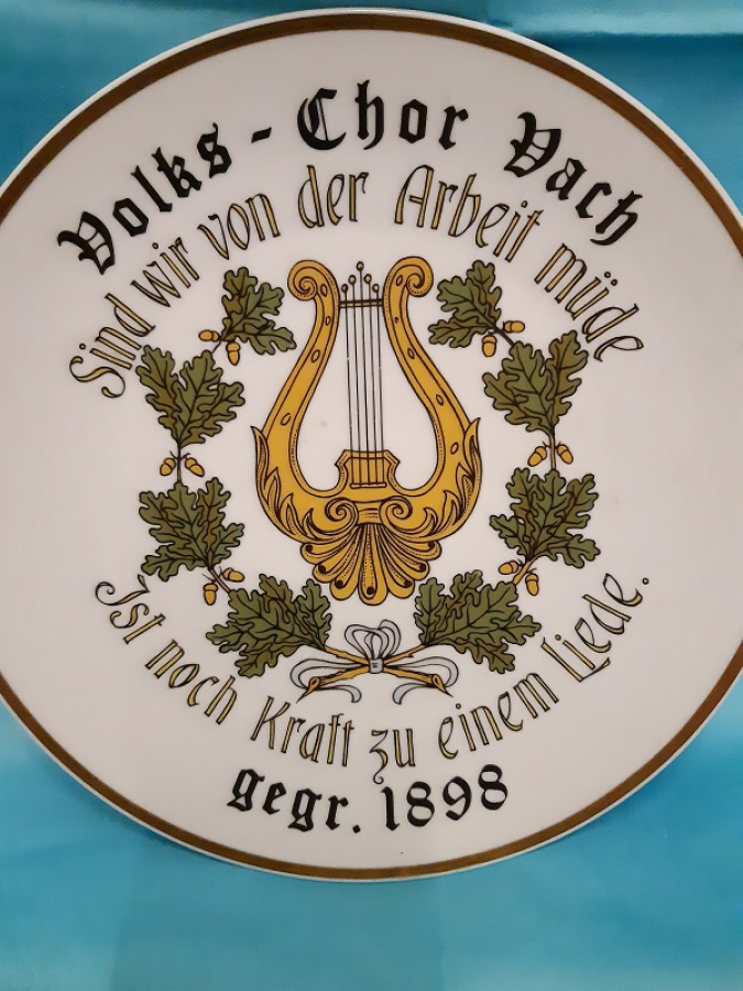 SİND WİR VON DER ARBEİT MÜDE İST NOCH KRAFT ZU EİNEM LİEDE PORSELEN TABAK 