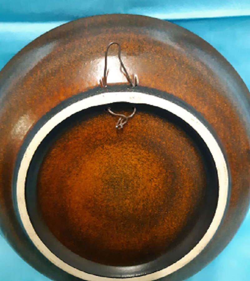 TABAKDA ELMALAR EL SANATCI İŞİ İMZASIZ ÖZEL BİR CALIŞMA TOPRAK TOPHANE DUVAR TABAGI