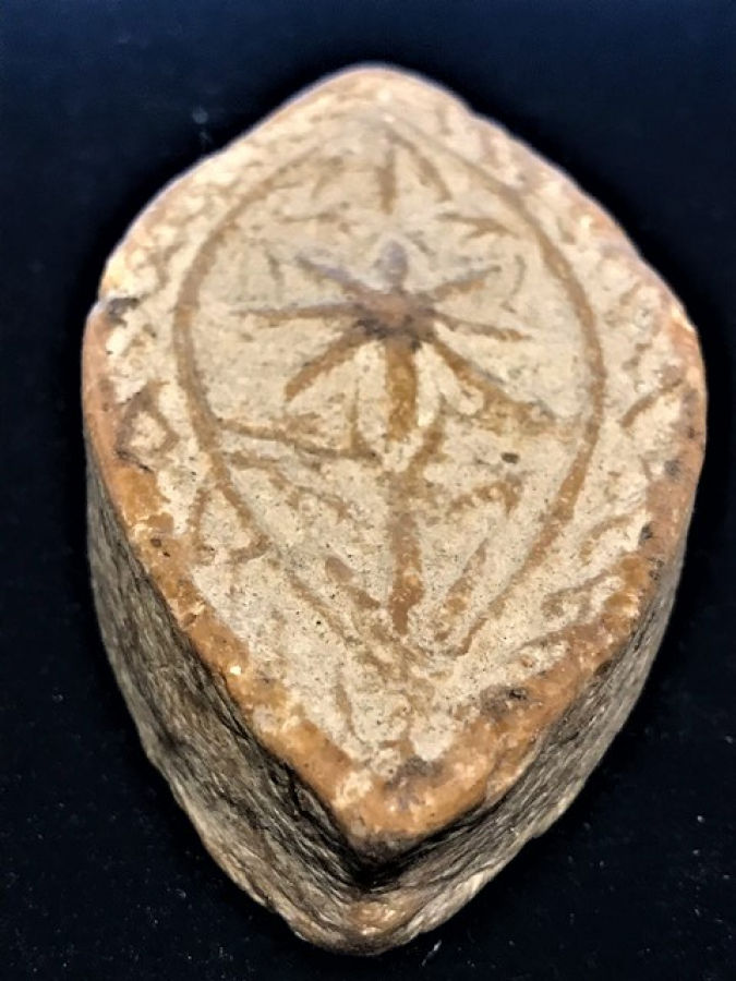 NADİR 1900 YILLAR  OSMANLI KİLİSEDE YAPILAN  KİLİSEYE YARDIM AMACLI TEBERRU SABUNU ÜZERİ GÖZ NAZAR TEMALI