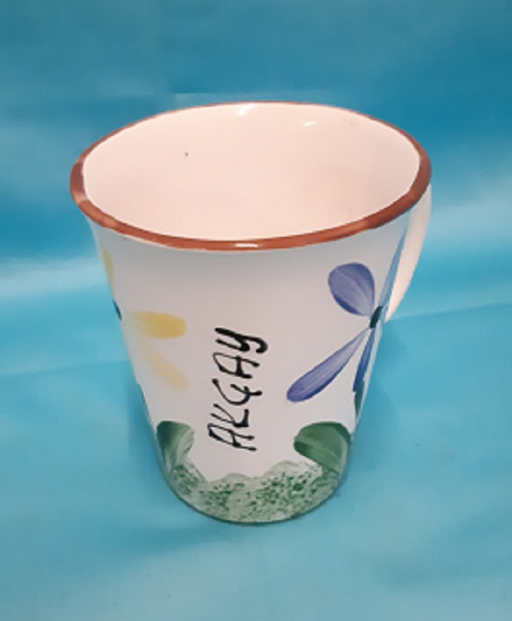 AKÇAY TÜRKİYE HATIRASI EL BOYAMAM SERAMİK KUPA  BARDAK 