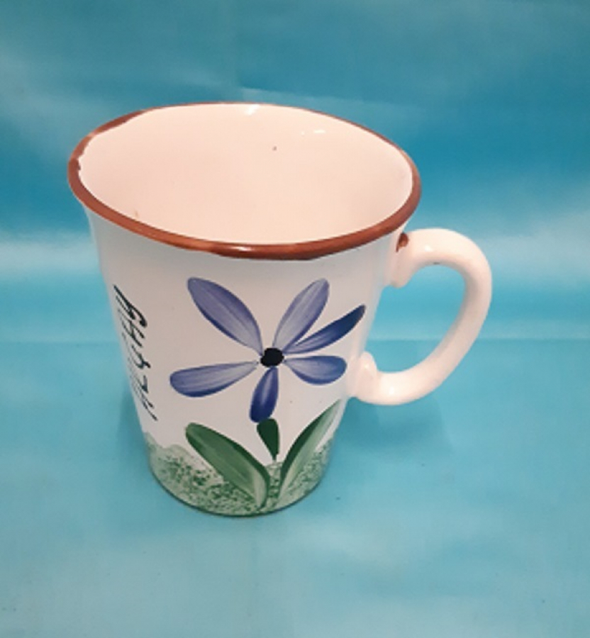 AKÇAY TÜRKİYE HATIRASI EL BOYAMAM SERAMİK KUPA  BARDAK 