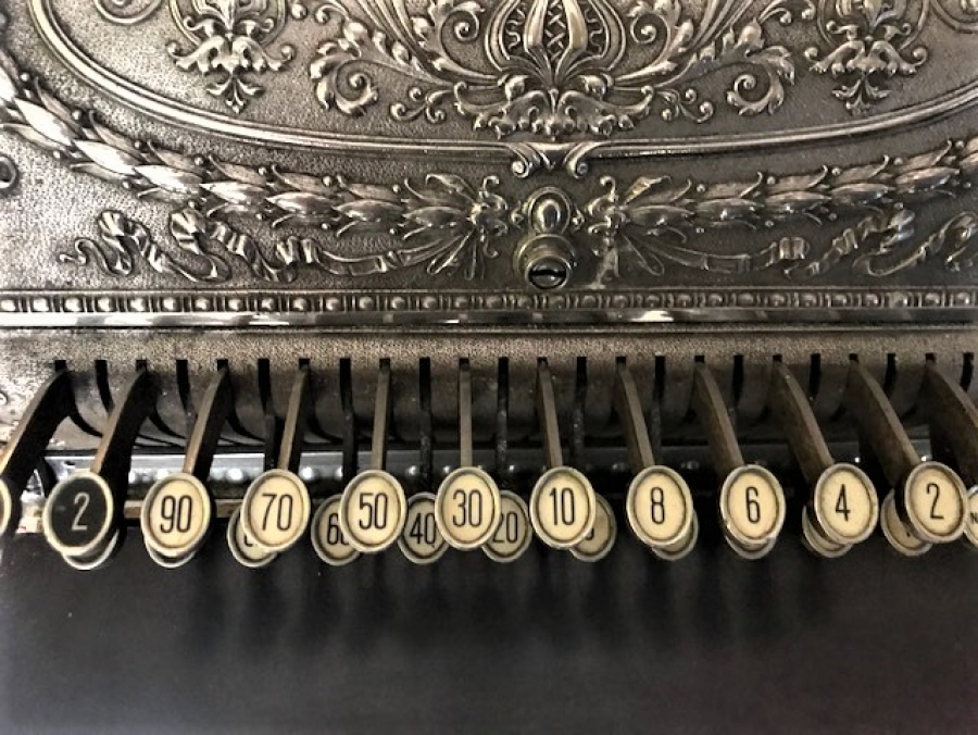 NATİONAL CASH REGİSTER MEKANİK YAZAR KASA 1800 YILLAR MEKANİK SERİ NO-1136197-336 