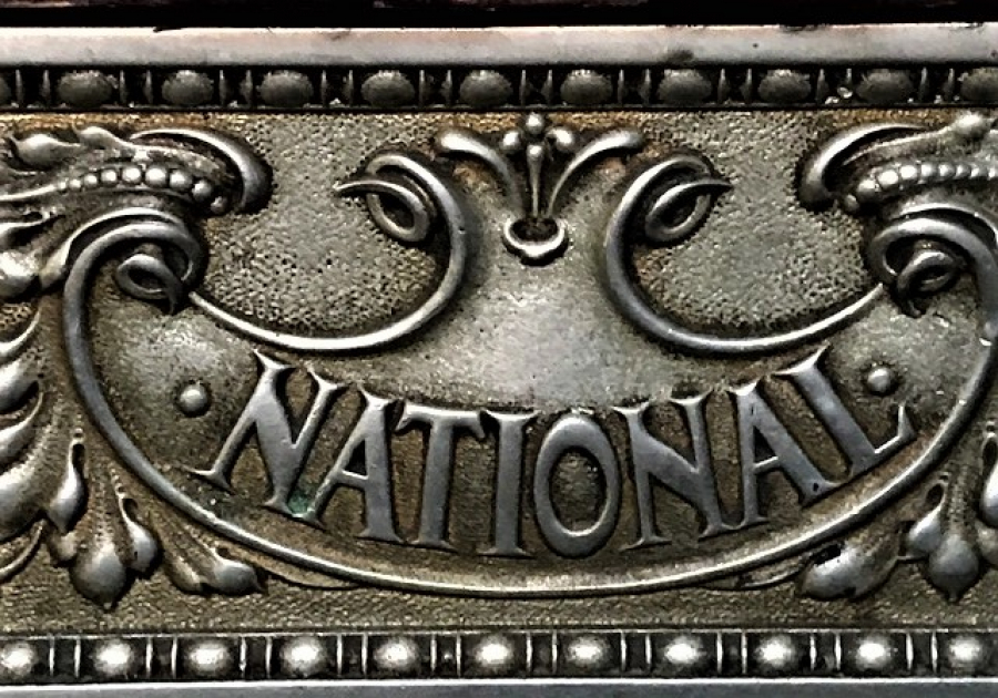 NATİONAL CASH REGİSTER MEKANİK YAZAR KASA 1800 YILLAR MEKANİK SERİ NO-1136197-336 