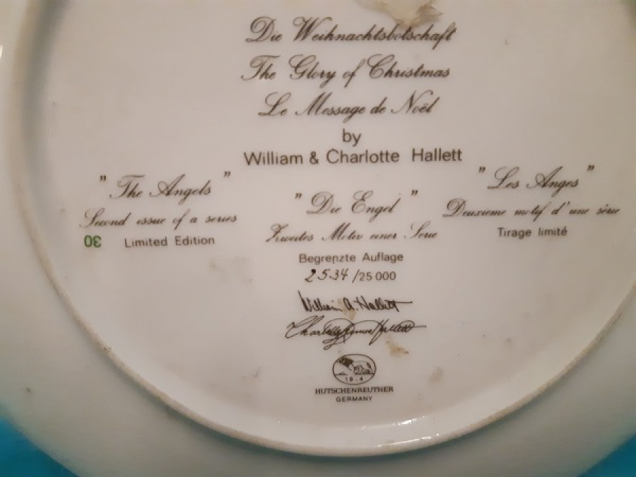 WİLLAM & CHARLOTTE HALLETT TABAK MELEKLERİN NOEL KUTLAMASI