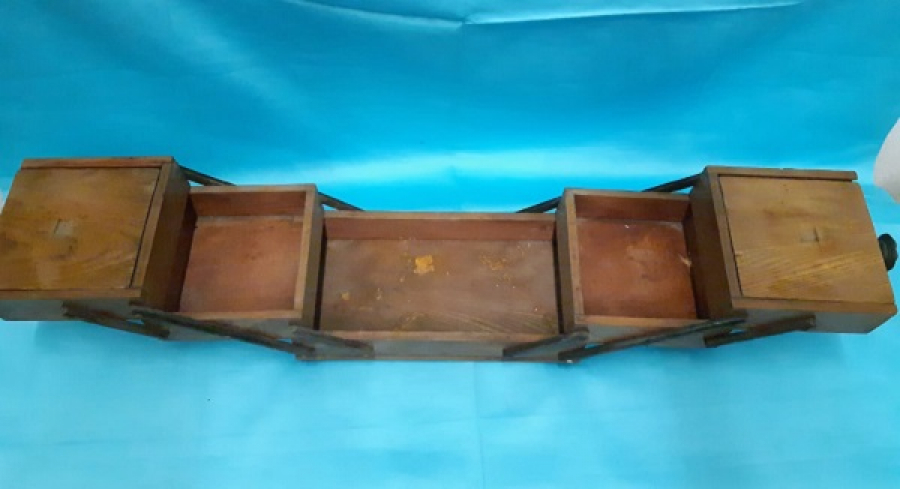 TERZİ DİKİŞ 5 GÖZLU AHŞAP İPLİK KUTU 