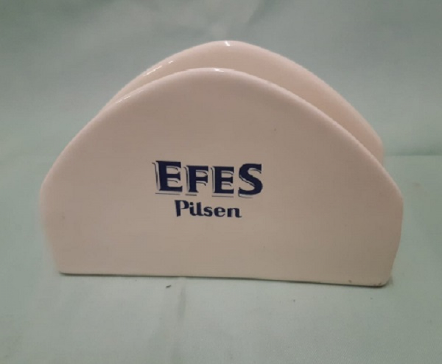 SERAMİK MASA ÜZERİ EFES PİLSEN ARMALI PEÇETELİK 