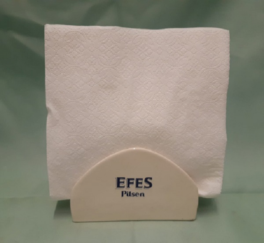SERAMİK MASA ÜZERİ EFES PİLSEN ARMALI PEÇETELİK 