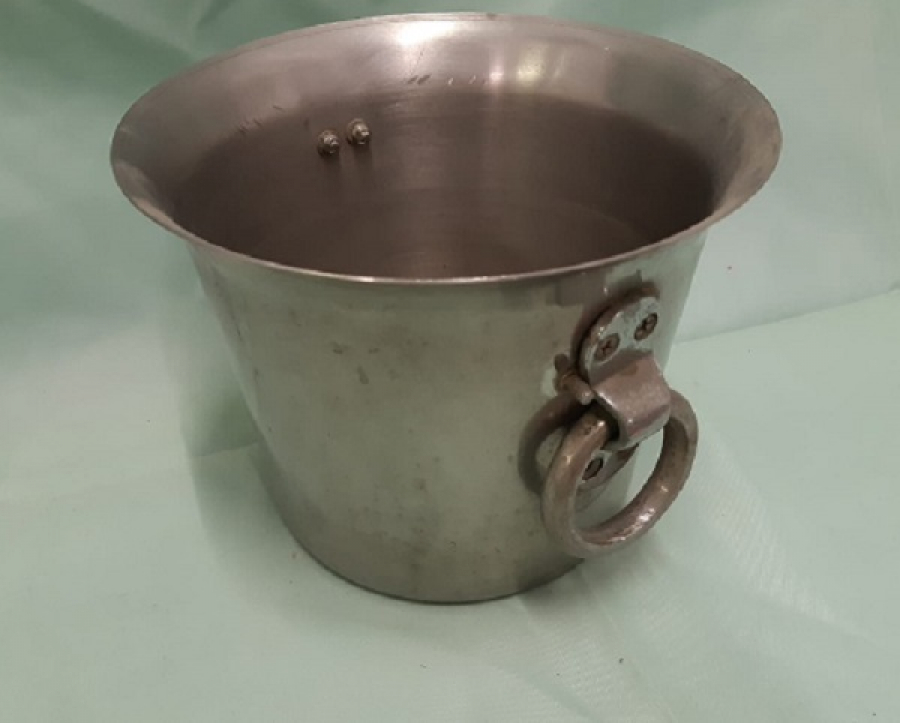 PASLANMAZ KROM CELİK KULPLU BUZ KOVASI