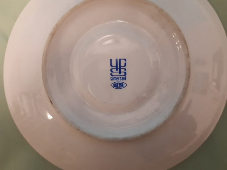 SÜMERBANK TÜRK MALI BARDAK ALTI ALTIN EL CEKME