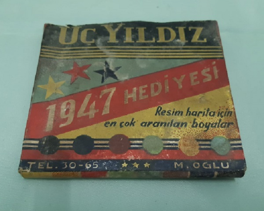  YERLİ PASTEL KALEM ÜÇ YILDIZ  1947 HEDİYESİ RESİM HARİTA İÇİN EN ÇOK ARANILAN BOYALAR 12 RENK EKSTRA