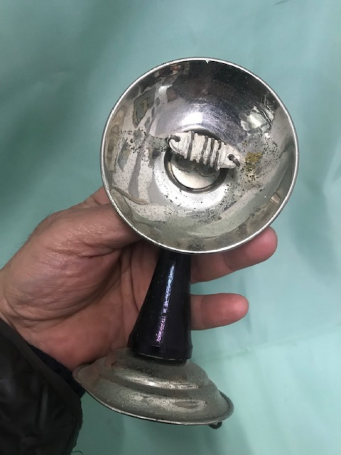 LAMBALI RADYO ANTENİ  CANAK ANTEN ŞEKLİNDE 1940 CANAK KISMI VE AYAK METAL ORTA KISMI  AHSAPDIR