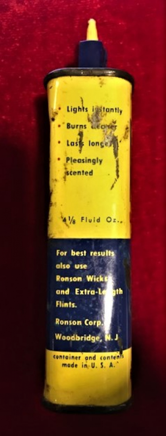 RONSON CAKMAK BENZİNİ TENEKE KUTU USA