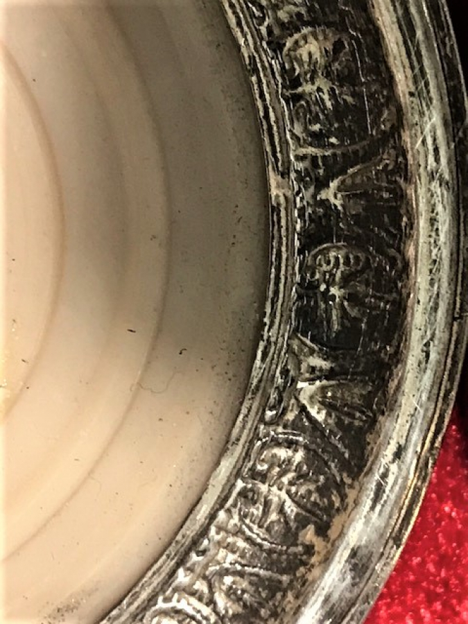 YUVARLAK GÜMÜŞ CİFT CERCEVE 10 CM CAP