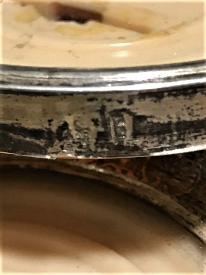 YUVARLAK GÜMÜŞ CİFT CERCEVE 10 CM CAP