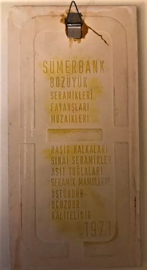 SÜMERBANK SERAMİK PANO OSMANLI KIYAFETLERİ SİRİSİ 1971 ÜRETİMİ SERİGRAFİ İPEK ELEK BASKI
