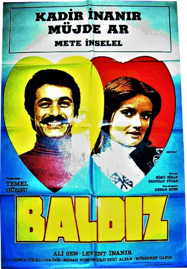 Baldiz Kadir Inanir Mujde Ar Mete Inselel Renkli Sinema Afis Film Gosterimde Tanitiminda Asilarak Kullanilmisdir 21055 Garaj Antik