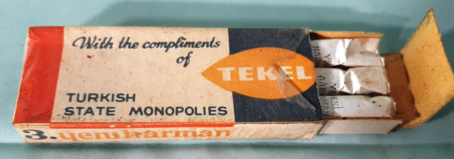 TEKEL THY TURKIS STATE MONİPOLİES 3. YENİHARMAN SİGARA PAKEDİ 