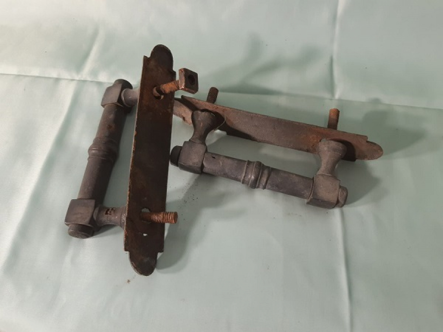 BRONZ CİFT EKSİKSİZ KAPI KOLU 