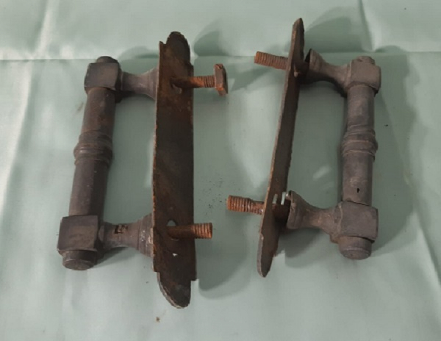 BRONZ CİFT EKSİKSİZ KAPI KOLU 