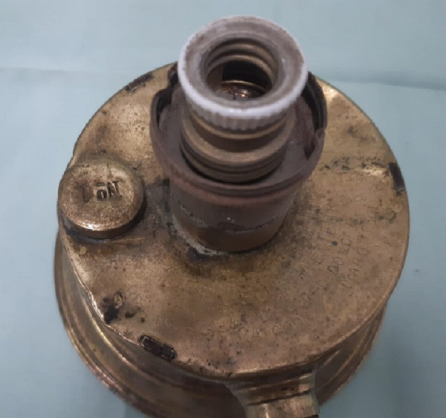 ESKİ PİRİNC GAZ LAMBASI ŞAPKALI GECE LAMBASI 