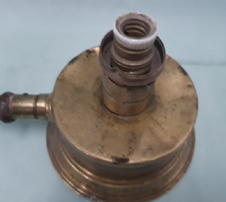 ESKİ PİRİNC GAZ LAMBASI ŞAPKALI GECE LAMBASI 