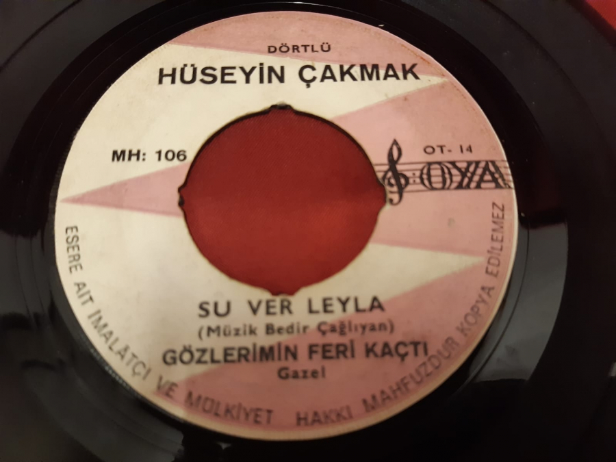 DÖRTLÜ HÜSEYİN ÇAKMAK 4 ŞARKILI 45 LİK YERLİ PLAK 