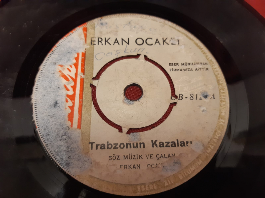 ERKAN OCAKLI TRABZONUN KAZALARI B. O SEVDALI GÖZLERE 45 LİK YERLİ PLAK 