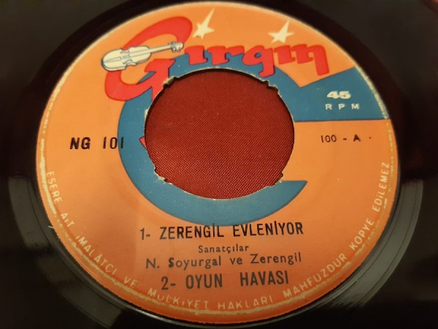 GIRGIN  4 ŞARKILIK ZERENGİL EVLENİYOR 2 - OYUN HAVASI 45 LİK YERLİ PLAK