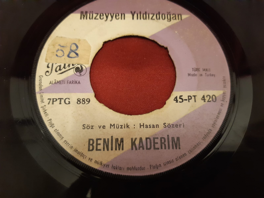 MÜZEYYEN YILDIZ DOĞAN SANA NE - KİME NE BENİM KADERİM 45 LİK YERLİ PLAK 